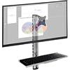 Techly 028276 Postazione di Lavoro a Parete con Supporto Monitor e ripiano Tastiera Silver
