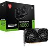 MSI Gaming GeForce RTX 4060 8GB GDRR6 128-bit, HDMI/DP, NVLink, Ventus Torx 4.0, Scheda grafica con architettura Ada Lovelace (RTX 4060 Ventus 2X Black 8G OC)