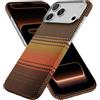 CASEKULT per iPhone 17 Pro Max Cover Compatibile con Magsafe, Fibra Aramidica 600D Stampa Sottile con Texture Carbonio Cover Magnetica Protettiva per iPhone 17 Pro Max, Presa Comoda, Tramonto