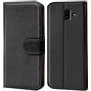 Verco custodia per Samsung Galaxy J6 Plus, Case per Galaxy J6 Plus Cover PU Pelle Portafoglio Protettiva (6 Zoll), Nero