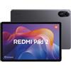 Xiaomi Redmi Pad 2 Tablet 11 4GB RAM 128GB WiFi HyperOS Grigio Grafite con Custodia