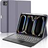 WINCHKING Custodia Tastiera per iPad Pro 13 M5 2025/M4 2024 con Touchpad, Cover Bluetooth Magnetica Retroilluminata Tastiera per iPad Pro 13 Pollici (M5/M4, 2025/2024), QWERTY Italiano, Viola