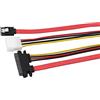 QiCheng&LYS Cavo Dati e di Alimentazione SATA ATA Combo da 22 Pin, Cavo Dati Serial ATA da 7 Pin + Cavo di Alimentazione IDE LP4 a 4 Pin, Lunghezza (30cm Serial + IDE)