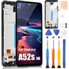 ARSSLY OLED Schermo per Samsung Galaxy A52s 5G A528B LCD Display Touch Screen Assemblea Sostituzione Schermo di Vetro Digitalizzatore con Riparazione Kit (6,5 , Supporto per Impronte digitali)