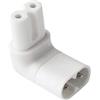 baolongking Figura 8 IEC 320 C7 a c8 90 gradi giù angolo ad angolo retto adattatore prolunga (colore bianco)