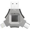 GAOQLX-RSDK Chiavetta USB 3 in 1 Type-C Lt B con impronta digitale triangolare 64G 128G 256G 512G Pen Drive 256G Memory Stick,64G