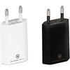 Wicked Chili 2 X Pro Series Adattatore USB compatibile con Apple iPhone, Samsung Galaxy/caricatore per cellulare, spina di alimentazione per smartphone (1 A, 5 V) nero/bianco