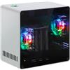 Freenove Case for Raspberry Pi 5 (NOT Included), M.2 NVMe SSD Slot, PWM ARGB Fans Light Sync, CPU Tower Cooler, Power Button with Indicator Light, Setup Software