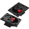 MUELODSIC Connettore per Altoparlanti 2 Vie Morsetti a Molla, Scatola di Collegamento Audio Quadrata in Abs e Lega di Zinco, Facile Installazione per Casse Acustiche e Subwoofer, 2 Pezzi