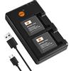 DSTE 2PCS NP-FE1 Batteria & Caricatore Compatibile per Sony DSC-T7, DSC-T7/b, DSC-T7/S