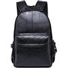 FEWOFJ Casual in pelle vintage di Zaino Scuola, FEWOFJ Università Alunno Zaino viaggio zaino per tablet, per uomo nero