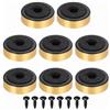 QUARKZMAN 8 Pezzi Piedini Isolanti Per Altoparlanti, 48mmx15mm Base Antivibrante In Schiuma Plastica Per Supporto Amplificatore Anti Vibrazione Per Sistemi Audio CD HiFi Home Theater, Oro
