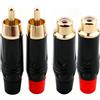 RUNCCI-YUN 4 Pezzi spine jack da maschio/femmina RCA,connettore a saldare RCA,Adattatore per spina fono a placcate in oro per dispositivi multimediali e CCTV (2 maschio + 2 femmina)