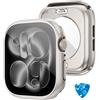 HWeggo [2 in 1] Custodia impermeabile per Apple Watch Series 11/10 42 mm Protezione per lo schermo, copertura protettiva in PC a 360 gradi in vetro temperato, iPhone Watch 42 mm (Starlight)