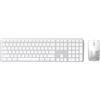 SATECHI Combo Tastiera e Mouse Wireless Slim CEX3 𝗤𝗪𝗘𝗥𝗧𝗬 𝗨𝗦, Formato Completo, Bluetooth Multi-Dispositivo e Ricevitore USB-C, per Mac, Windows - Argento