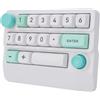 Cuifati Tastierino Numerico Meccanico RGB Wireless, Tastiera a 15 Tasti Programmabile con Macro Sostituibili a Caldo con Controllo Tramite Manopola Joystick Tastierino Numerico, per PC (Bianco Verde)