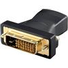 Goobay 68931 Adattatore HDMI/DVI-D, Dorato, Nero