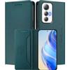 MOJIA Custodia per Cubot Max 5, Resistente a Cadute e Graffi, Alta qualità PU Pelle Stile Portafoglio Cover Folio con Chiusura Magnetica. Dark Green