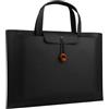 SumNeol Borsa per Laptop 13-14 Pollici, Borsa Multifunzione per PC in Pelle PU, Grande Capacità Impermeabile e Antishock, Compatibile con MacBook/HP/Microsoft/Lenovo/Asus/Acer - Nero