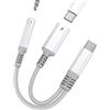 Aksenli Adattatore USB C a 3.5mm jack Cuffie(2in1)per iPhone 16 15 Pro Max per Apple type c Cavo Aux Audio Ricarica Sdoppiatore Compatibile per Samsung Galaxy S25 per iPad Accessori tipo C Auricolari Adapter