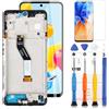 LADYSON Schermo LCD per Xiaomi Redmi Note 11S 5G LCD 6.6 per Xiaomi Redmi Note 11S 5G 22031116BG Display LCD Touch Screen Digitizer Parti di Ricambio di Riparazione con Strumenti(Nero con Cornice)