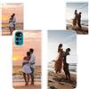 Sunrive Personalizzate Pelle Cover compatibile con Motorola Moto G22 personalizzabile con Foto Testi Frase Logo e Grafiche Personalizzata, cordino per cellulare universale