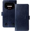 Anybird Blu Scuro Custodia in pelle Flip Caso Protettiva Cover Skin Wallet TPU Silicone per Oukitel WP23 6.52