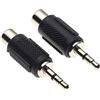 Keple Adattatore jack per cuffie maschio Phono S a femmina Jack 3,5, Confezione da 2 - Adattatore audio per stereo, amplificatori e ricevitori A/V | Adattatore per microfono