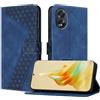 OKZone Cover per OPPO A18 4G/OPPO A38 4G,Custodia a Libro in Pelle Protettiva Folio Portafoglio con Chiusura Magnetica e Slot per Carte Wallet Case Flip Cover(Blu)