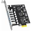 GLOTRENDS U6A2C Scheda di espansione PCIe USB 8 porte, 2 x Tipo C + 6 x Tipo A, Compatibile con Windows e Linux (Non supporta Mac OS)