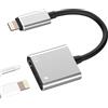 WASRUYI Adattatore per Lightning a Aux Cuffie Jack(2 in 1) 3.5mm Audio Cavo per iPhone 14 Auricolari Ricarica Sdoppiatore per Apple MFi Certified Caricatore Cavetto per iPad Headphone Accessori Adapter 3,5mm