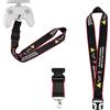 NUHFUFA Cordino da collo con clip in metallo compatibile con telecomando DJI FPV 3/2, cordino da spalla in nylon intrecciato con slogan di avviso di sicurezza in volo, accessori per telecomando, Nero