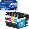 Jettruemedia LC427 Cartucce d'inchiostro Compatibili con Cartuccia Brother LC 427 LC-427 per Brother MFC-J5955DW MFC-J6955DW MFC-J6957DW MFC-J6959DW HL-J6010DW (1 Nero /1 Ciano /1 Giallo /1 Magenta)