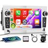 Hodozzy 【4+64G】Hodozzy Autoradio Carplay per Opel Astra Antara Vectra Corsa Zafira Meriva Vivaro Combo con USB Type-C, 7 Pollici Schermo In-Cell Stereo Auto BT 5.0 con Android Auto/EQ/GPS/Wifi/RDS/SWC,Argento