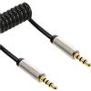 InLine 22501 Cavo Audio Spiralato, Nero