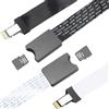 Youmile 2 pezzi Micro SD a Micro SD Adattatore per lettore di schede (da TF a TF) Cavo estensore FPC piatto morbido 46~48 cm Nero e bianco Lettore di schede esterne TF per auto