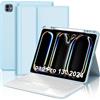 WINCHKING Custodia con Tastiera per iPad Pro 13 M5 2025/M4 2024 con Touchpad, Cover Bluetooth Magnetica Tastiera per iPad Pro 13 Pollici (M5/M4, 2025/2024), QWERTY Italiano Layout, Azzurro
