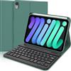 WINCHKING Custodia Tastiera per iPad Mini 7 2024/6 2021 8,3, Cover con Italiano QWERTY Bluetooth Tastiera per iPad Mini 6a/7a Generazione 8.3 Pollici, Verde