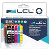 LCL 580XXL 581XXL Cartucce d'inchiostro Compatibili per PGI-580 CLI-581 Sostituzione con Canon Pixma TR7550 TR8550 TS6150 TS6151 TS6350 TS6351 TS6250 TS8100 TS8150 TS8151 TS8152 TS8250 TS8251(5 Pezzi)