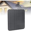 Culnflun Caricabatterie a Pannello Solare per Telecamera Di Sorveglianza, 12w Ricarica Rapida Ip65 Impermeabile 9.8ft Cavo Regolabile a Parete, Per Ring Spotlight Cam E Ring Stick up Cam(Nero)