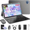 MENTUME Android 16 Tablet 10 Pollici con Gemini AI, Tablet con Tastiera, Mouse & Stilo, Octa-Core, 24 GB RAM + 256 GB ROM + 1 TB TF, 1920x1200 Display HD, Fotocamera Doppia 8MP + 13MP, 6000 mAh (Cover Nero)