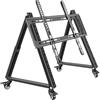 YWJLQH Stand TV Mobile a Bassa Altezza Angolare Regolabile Multipurpose Metal Rolling TV con Ruota per La Sala Riunioni della Mostra Domestica, 32 inch to 70 inch