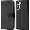 Verco Custodia a libro per Samsung Galaxy S23 Plus, per Samsung S23+, con funzione di carte di credito, colore: nero