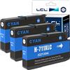 LCL Cartucce d'inchiostro Compatibile 711XL 711 XL CZ130A (3 Ciano) Sostituzione per HP Designjet T120 24 T120 610 T520 24 T520 36 T520 610 T520 914 T125 24 T530 T130 T525