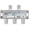 Axing BVE 40-01 Splitter 4 Vie, 5-1006 MHz partitore antenna con connettore F, per digitale terrestre e tv via cavo
