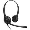JPL Cuffia 502S-USB monofonica, con cavo, certificazione unificata, plug & play universale, controllo in linea, microfono a cancellazione del rumore (ideale per lavoratori domestici remoti) - nero