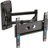 Meliconi, Slimstyle Plus 200 SDR, Supporto TV Parete con Braccio e Doppia Rotazione, Staffa per TV a Schermo Piattod da 26 a 45, Attacco VESA 50-75-100-200, Portata 25 Kg, Made in Italy, Nero