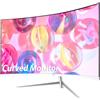 Z Z-Edge Z-Edge Monitor Pc Curvo 24'', 75Hz, FreeSync, FHD (1920x1080), Monitor Ufficio Bianco con HDMI Cavo, Schermo Gaming 2800R VA Frameless, Inclinazione Regolabile, 178° Angolo Visione, VGA+HDMI, Eye-Care