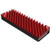 Jonsbo M.2-3 RED sistema de refrigeración para ordenador Unidad de estado sólido Disipador térmico/Radiador Negro, Rojo 1 pieza(s)