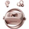 ZOMBIES CAT PAXA 2 in 1 a Cuffie Auricolari Aperte Clip per Orecchie Aperte, Bluetooth 6.0 Zero Ritardo, Ultra-Lunga 140 Ore, Riconoscimento Automatico L/R, Hi-Fi Suono per Lavoro Fitness Corsa, Ctbuds Rosa Oro